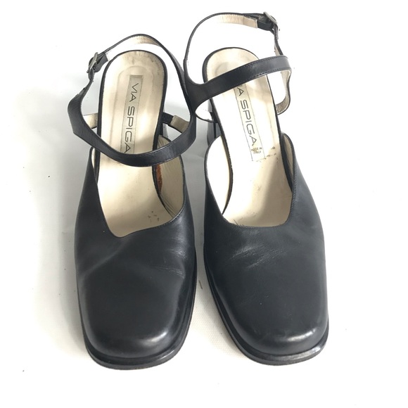 Via Spiga sandals black size 9.5 B made in Italy - Picture 2 of 6